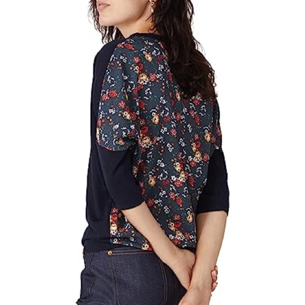 (A54) Derek Lam Collective Rent The Runway Pre-Loved Floral Back Sweater, Size S
